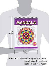 Download Mandala Coloring Book For Adults On Thick Artist Paper With A Spiral Binding On The Top In Hardback Pricepulse