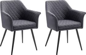 Stoff quartz anthrazit 100% polyester/edelstahl gebürstetes gold. Mca Furniture 4 Fussstuhl Covina Set 2 Stuck Stuhl Belastbar Bis 120 Kg Online Kaufen Otto