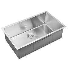 Water Creation Undermount Small Radius Stainless Steel 32 In 0 Hole Single Bowl Kitchen Sink In Satin Finish Ss Us 3219b The Home Depot