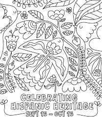 Celebrating Hispanic Heritage Coloring Page