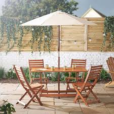 Vonhaus 2m Wooden Parasol Umbrella For Outdoor Garden And Patio Ivory Amazon Co Uk Garden Outdoors Patio Outdoor Garden Patio Garden