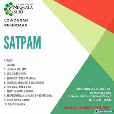 Lowongan kerja rs kasih ibu solo jawa tengah januari 2021. Lowongan Kerja Di Sukoharjo Jawa Tengah Februari 2021