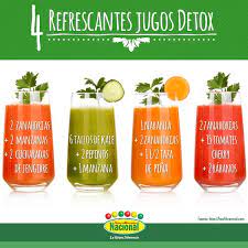 4 Refrescantes Jugos Detox Batidos Y Te Pinterest