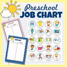 A Simple Chore Or Job Chart To Help Your Toddlers Preschoolers Or Young Children Keep Track Of Their Responsibil Preschool Jobs Job Chart Preschool Job Chart