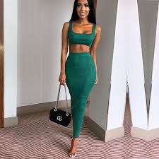 Black And White Crop Top And Skirt Set Two Piece Ribbed Crop Top And Maxi Skirt Set Women Bodycon Dress Crop Top Skirt Set Two Piece Dress