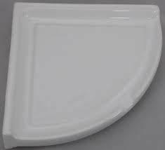 Rectangle floating single glass shelf blue and white porcelain base luxury home decor bathroom. Ceramic Corner Shelves Large And Small Shower Shelf Eclectic Ware