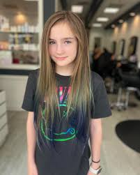 When you stay home from school and your mom does hair.. you get the blue  tips you've been wanting . . . #motheranddaughter