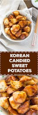Korean Candied Sweet Potatoes Goguma Mattang Recipe Korean Sweet Potato Asian Recipes Korean Food