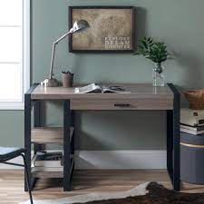 Grey ash this is the current selected colour. Walker Edison Furniture Company 48 In Ash Grey Rectangular 1 Drawer Computer Desk With Keyboard Tray Hd48ubc30ag The Home Depot