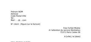 Enregistrerenregistrer modèle de lettre : Lettre De Resiliation Free Internet
