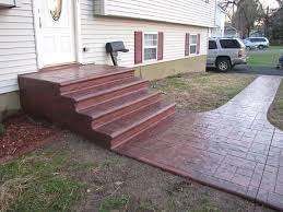 You can even make your concrete look like wood planks, in which case an earthy brown color is a. Decorative Stamped Concrete Steps And Stairs Evolution Stamped Concrete
