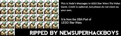 English, french, german, italian, spanish, danish, dutch platform : Game Boy Advance Lego Star Wars The Video Game Yoda S Message The Spriters Resource