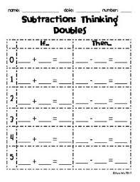 Subtraction Doubles Practice Math Subtraction Math Curriculum Elementary Math