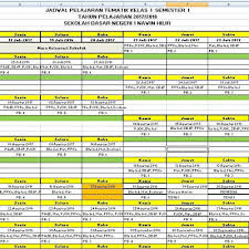 Jadwal Pelajaran Kelas Sd Kurikulum 2013 Lengkap