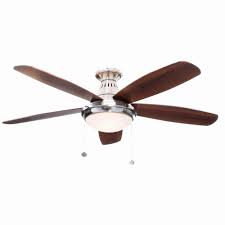 Hampton Bay Burgess 52 In Indoor Brushed Nickel Flushmount Ceiling Fan With Light Kit 14935 Ceiling Fan With Light Brushed Nickel Ceiling Fan Ceiling Fan