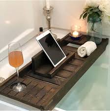 Cedar Bath Tray With Wine Holder Bath Caddy Bath Tray With Etsy Bathtub Caddy Diy Tub Tray Bathtub Tray