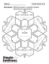 Eighth Grade Math Worksheet Free Download Math Snow Ccss Http Summersolutions Net Blo Scientific Notation Worksheet 8th Grade Math Fun Math Worksheets