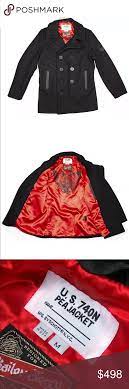 Sold Schott X Sailor Jerry Peacoat Cowhide Peacoat Jacket Peacoat Sailor Jerry