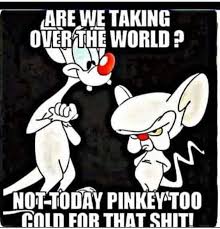 Too Cold Pinky And The Brain Funny Tunes Cold Humor Weather Memes