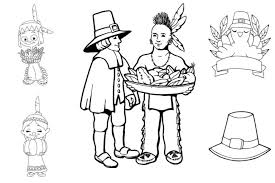 Working on these cute thanksgiving coloring pages will help keep your kids occupied while you prepare your holiday feast. Pilgrims Print Color Fun Free Printables Coloring Pages Crafts Puzzles Cards To Print