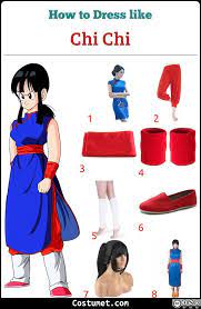 Small and chubby, with stubby limbs and oversized heads. Chi Chi Dragon Ball Costume For Cosplay Halloween