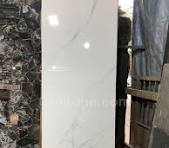 Nano white artificial marble stone with grey figures
