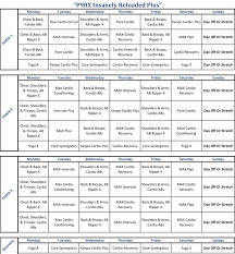 P90 Workout Calendar Printable Calendar Template 2019