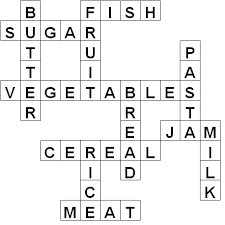 You can play it any day of the week! Crossword Puzzle Solution Food Learn English Today