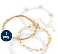 Girls Cherry Beaded Bracelet 4-Pack - Multi