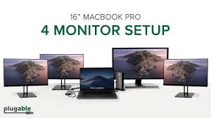 Four Monitor Setup On The New 16 Macbook Pro Youtube