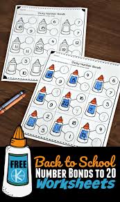 A number bonds anchor chart helps remind students about the importance of the concept. Sticky Number Bonds Worksheets