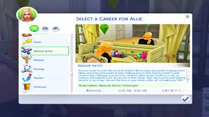 Mod The Sims Makeup Artist Career 10 Levels Sims 4 Jobs Sims 4 Sims 4 Gameplay