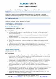 Senior Logistics Manager Resume Samples Qwikresume