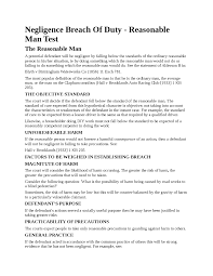 Defendants had installed water mains in the street with fire plugs at various points some 30 years ago. Law Of Torts Negligence Breach Of Duty Docsity