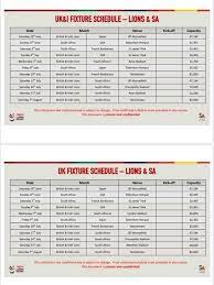 Here's how to catch the match live in the uk on tv, mobile and online. Leaked Documents Purporting To Be Lions Schedule Emerge Online Rugby Onslaught