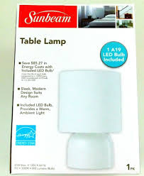Sunbeam Table Lamp Fabric Shade With Metal Base Black Or White Sunbeam Modern Fabric Shades White Lamp Shade White Floor Lamp Base