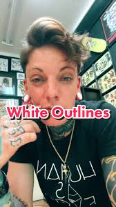 🤍 #tattooredflags #redflags #whiteoutline #whitetattoo