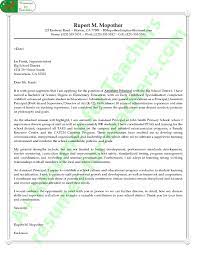 Assistant Principal S Cover Letter Example