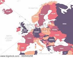 Albania, andorra, austria, belarus, belgium, bosnia and herzegovina, bulgaria, croatia, cyprus, czech republic (czechia), denmark, estoni. Europe Map High Vector Photo Free Trial Bigstock