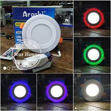 Product id lampu downlight outbow 30w led cree™, produk berkualitas … lampu plafon led 30w bulat 3000k 4000k 6500k. Jual Lampu Downlight Led 2 Warna 9 Watt Rgb Bulat Ib Plafon Dengan Remot Kontrol Di Lapak Nurhouse Wonosobo Bukalapak