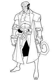 Lil peep coloring pages hellboy bart simpson. Hellboy Superheroes Printable Coloring Pages