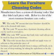 Learn Cleaning Codes Cleaning Upholstered Furniture How To Clean Furniture Cleaning Upholstery