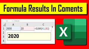 How To Add Formula Result In Comments In Microsoft Excel Excel Tutorials Microsoft Excel Excel