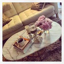 We arrange seating around the coffee table. Marble Oval Coffee Table Coffee Table Home Decor Home Living Room