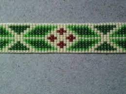 Native American Ojibwa Design Beaded Hat Band Rhomboid Design Hatband Beaded Hat Bands Beaded Hat Hat Band