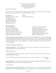 SOUTH PLACER FIRE DISTRICT