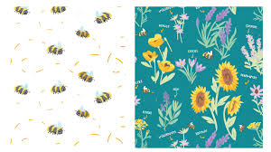 Strong, durable construction prevents damage from regular handling to provide a lasting display. Bee Meadow Pattern Collection On Behance