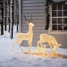 outdoor christmas reindeer figures garden decoration led lights by lights4fun lights4fun christmas led warmweiss led licht rentiere