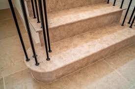 Leave your tread slightly short, so you can fit your stair nosing piece onto the front. Bespoke Stone Staircase Made From La Roche Limestone Stoneworld