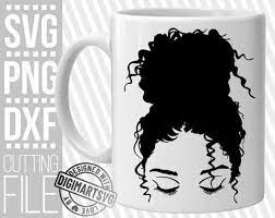 Free Free 231 Messy Bun Svg Black Woman With Glasses Svg Free SVG PNG EPS DXF File